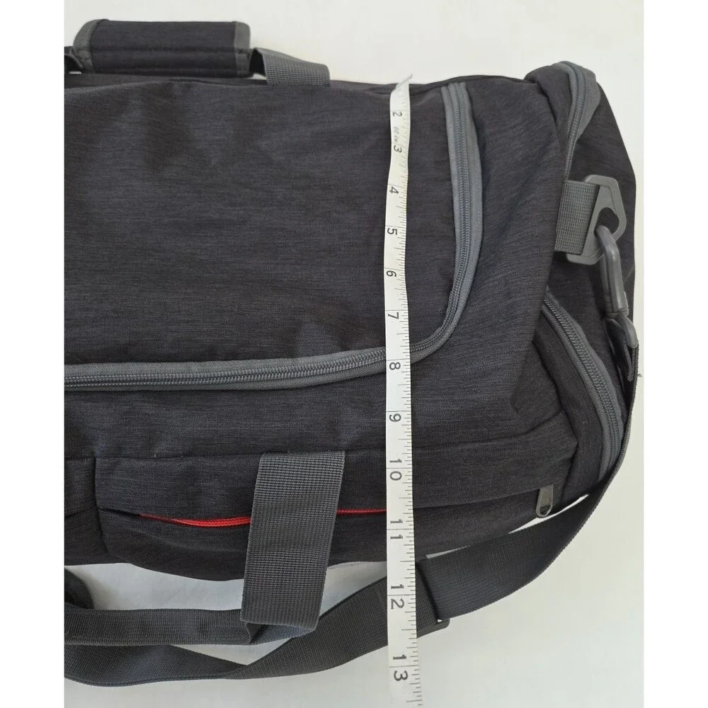 Canway Gym Duffel Bag Travel Sports Bag Carry On Overnight Black Redbmulti...
